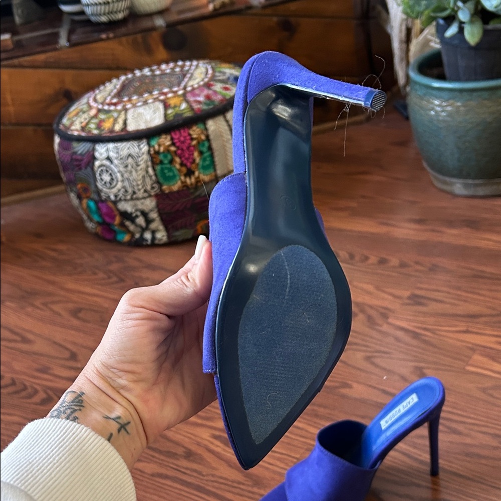 Cape Robbin Women's Royal Blue Pointed Heels - Picture 3 of 5